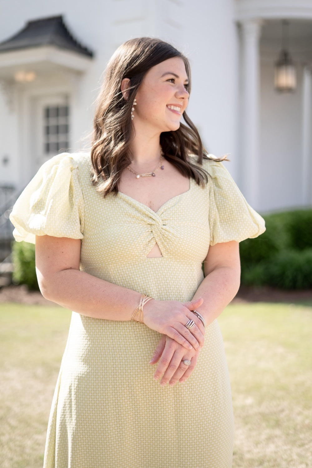 Pistachio Knot Front Dress