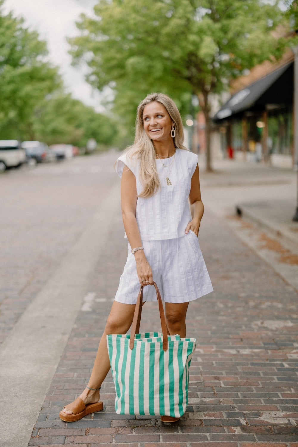 Paige Pleated Shorts in White