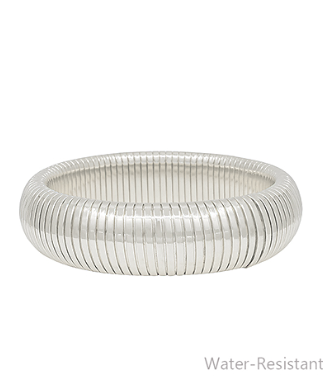 20mm Bold Omega Stretch Bracelet in Silver