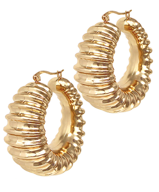 Textured Chunky Hoops