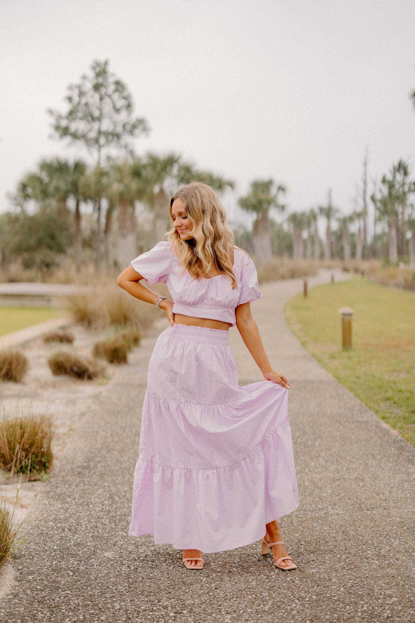 Christina Pink Tiered Skirt (XS-3XL)
