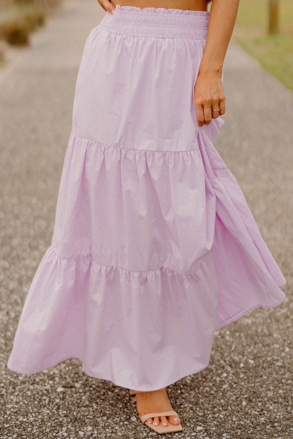 Christina Pink Tiered Skirt (XS-3XL)