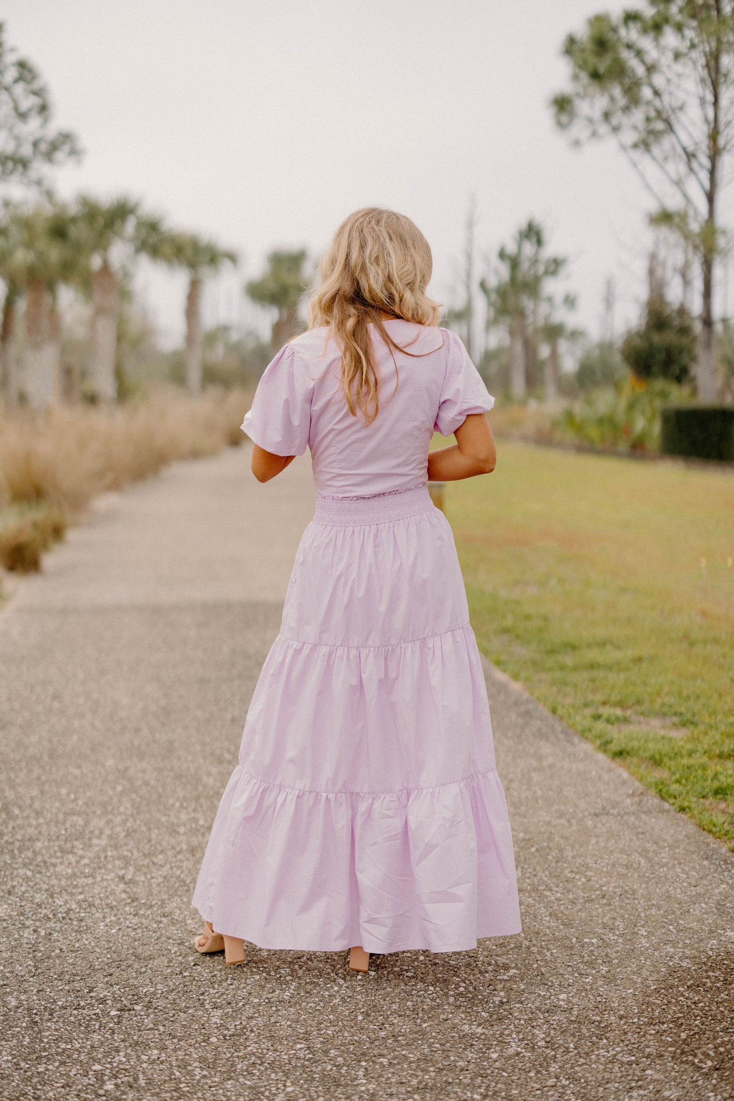 Christina Pink Tiered Skirt (XS-3XL)