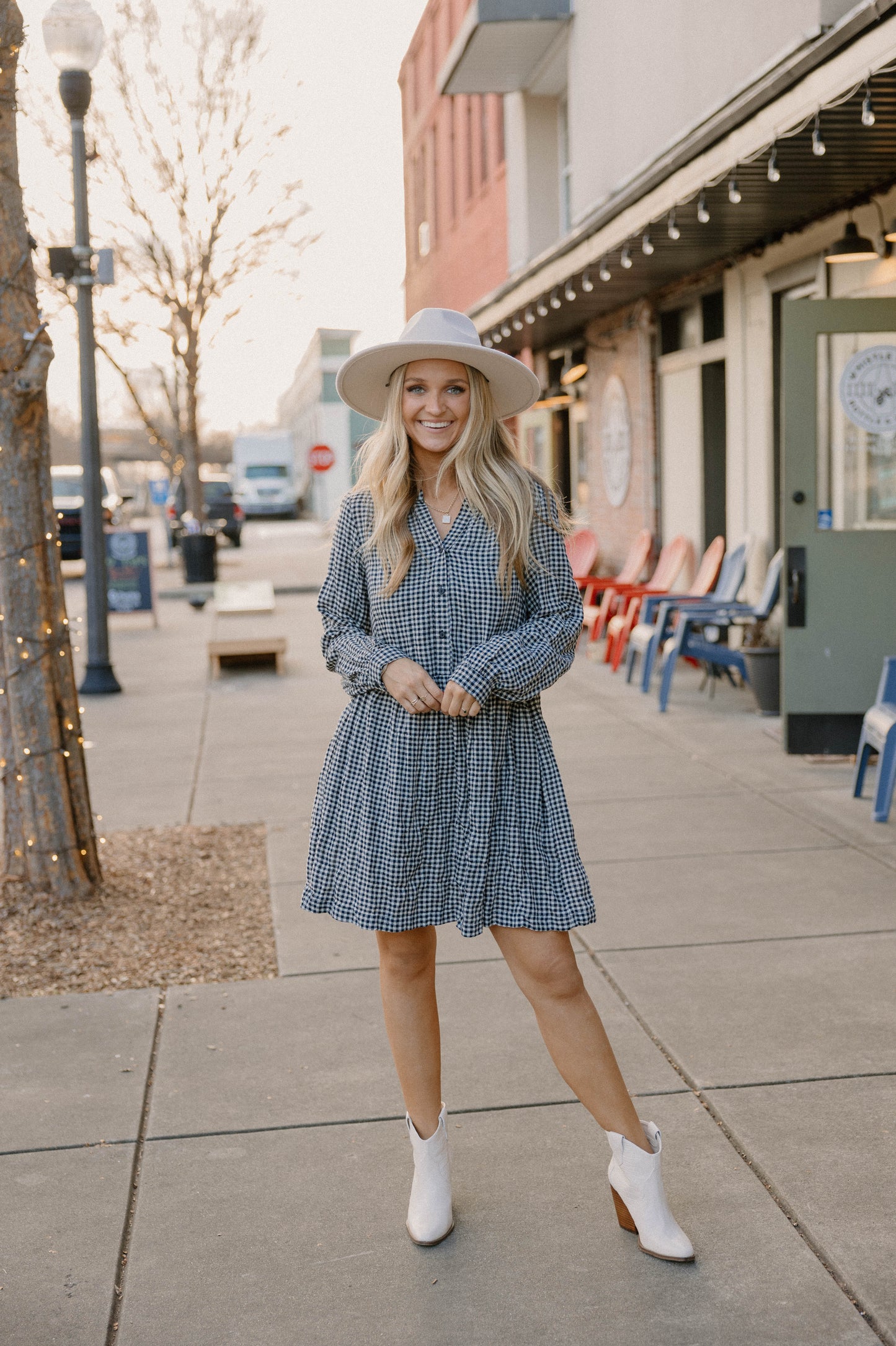 Jackie Gingham Dress