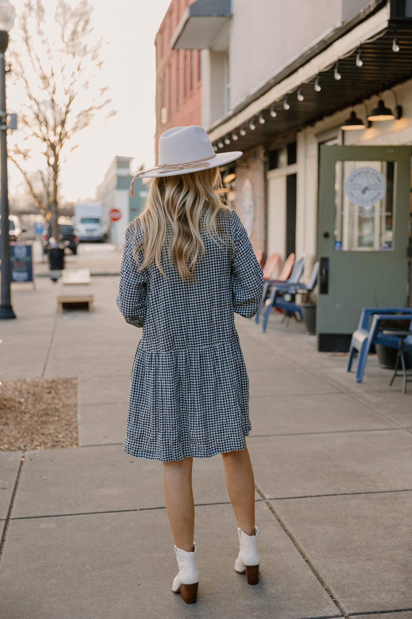 Jackie Gingham Dress