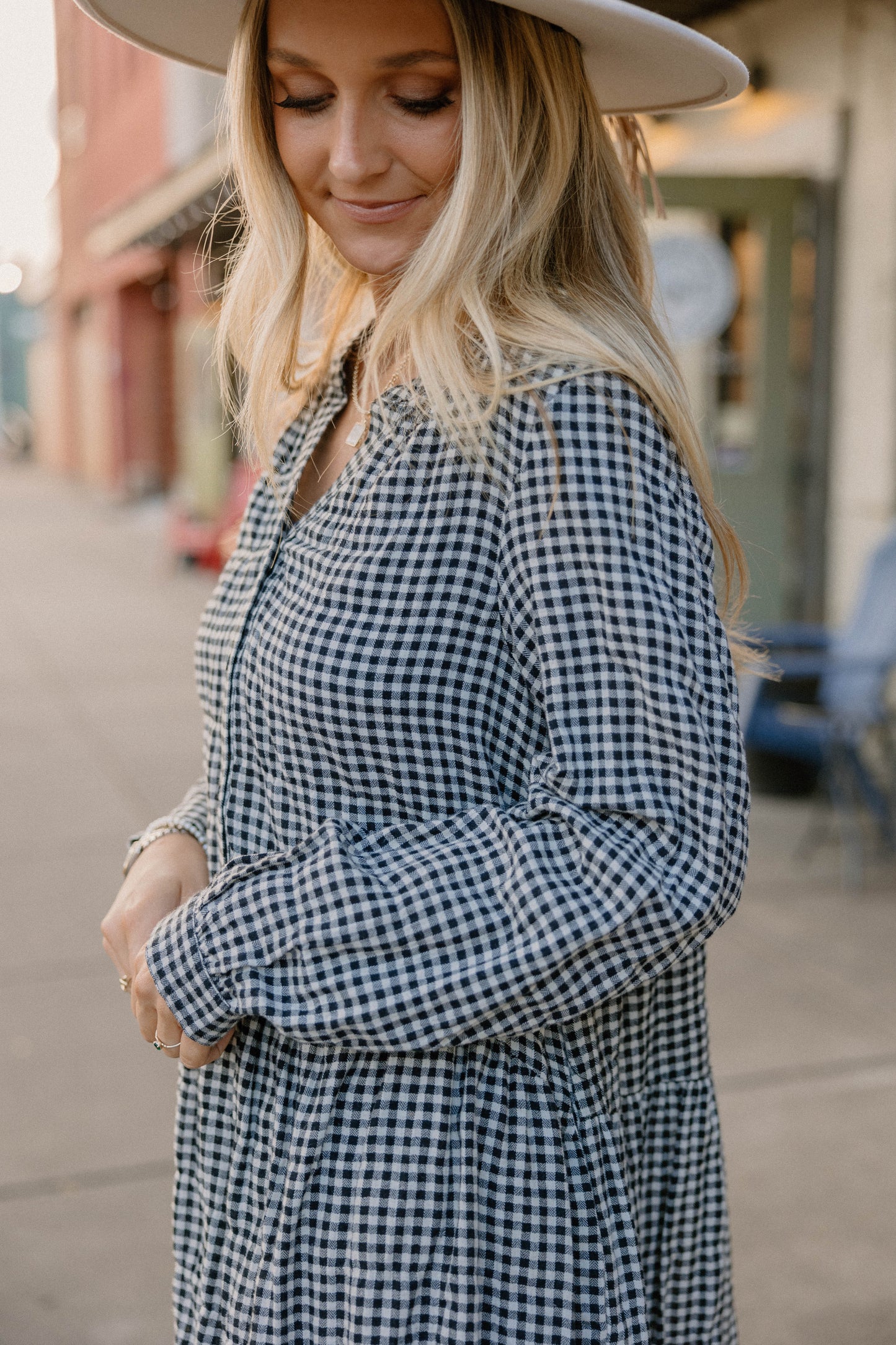 Jackie Gingham Dress