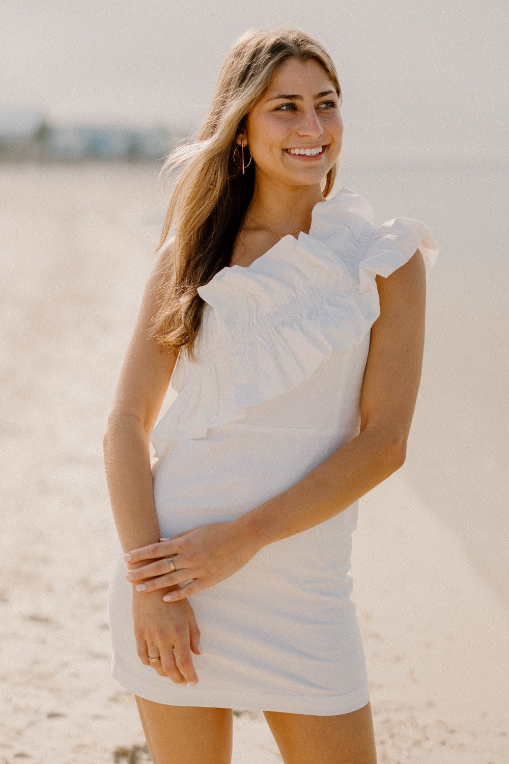 Jenni One Shoulder White Dress