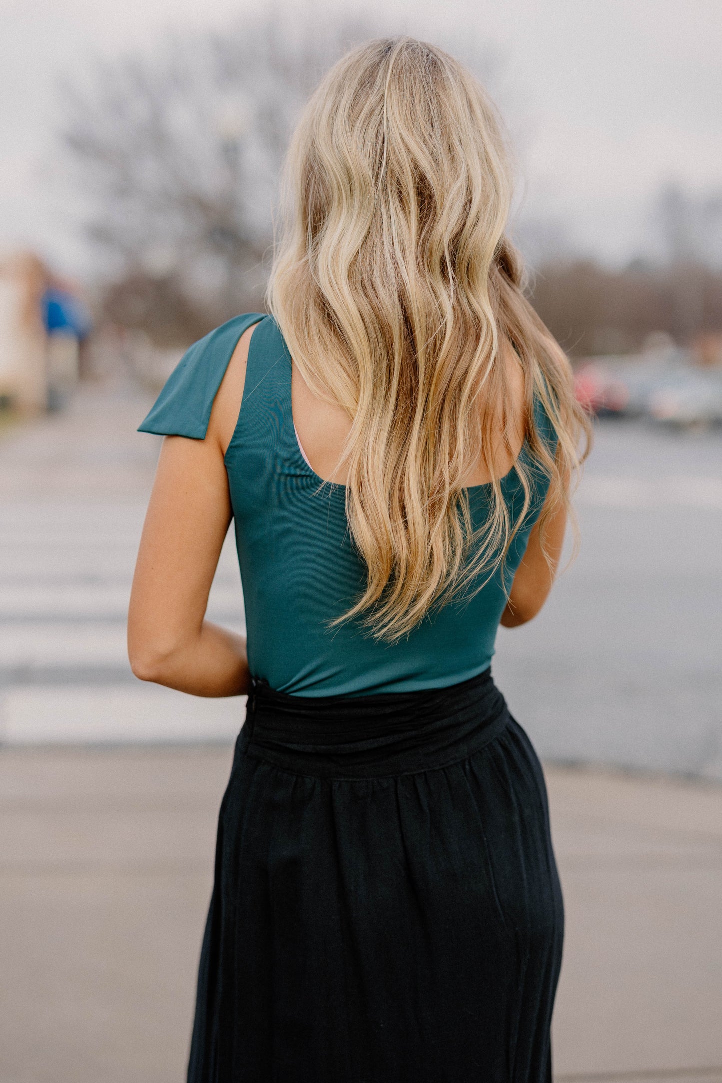 Brittany Black Linen Skirt