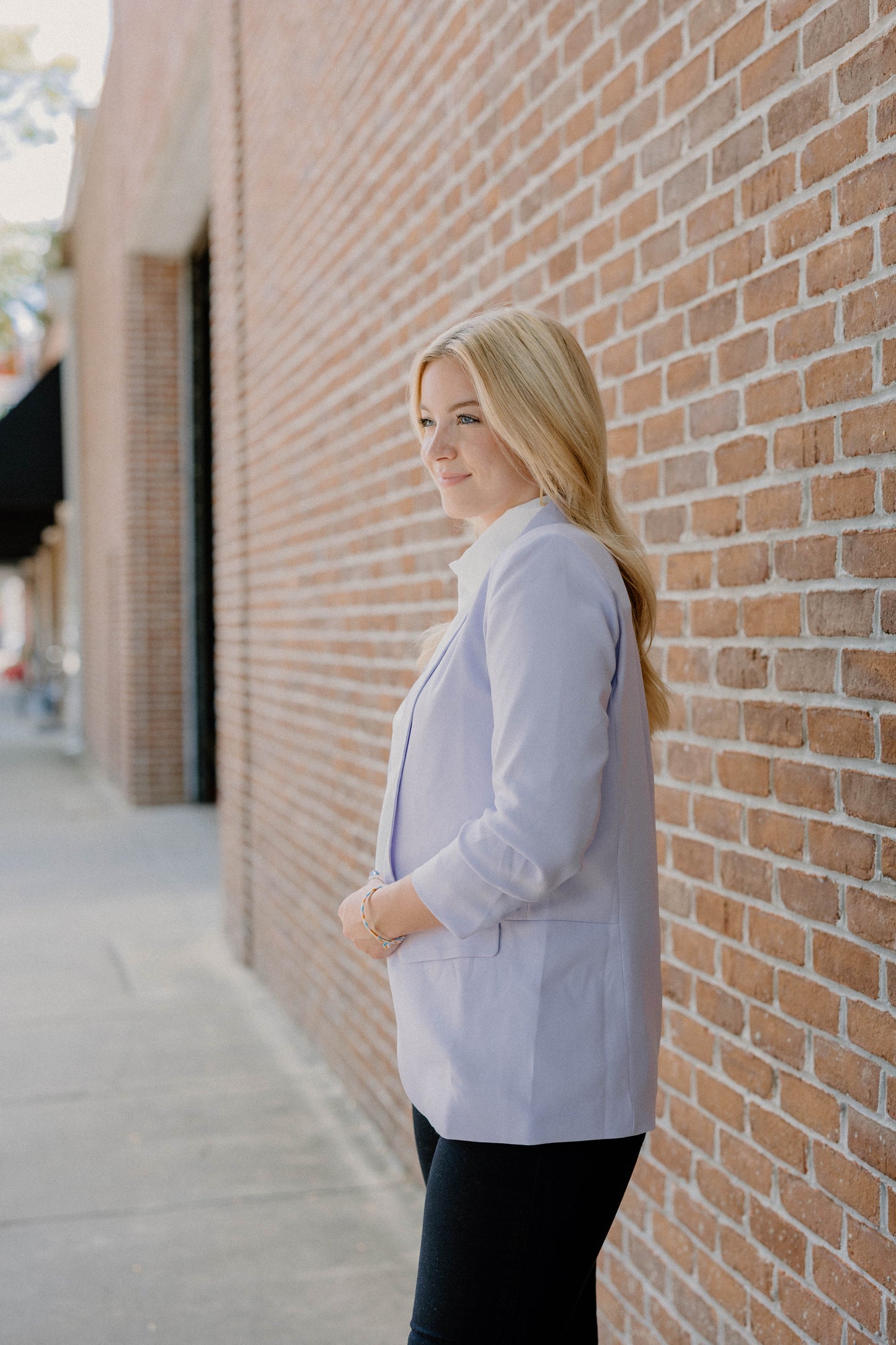 Maggie Open Front Blazer in Lavender (S-3XL)