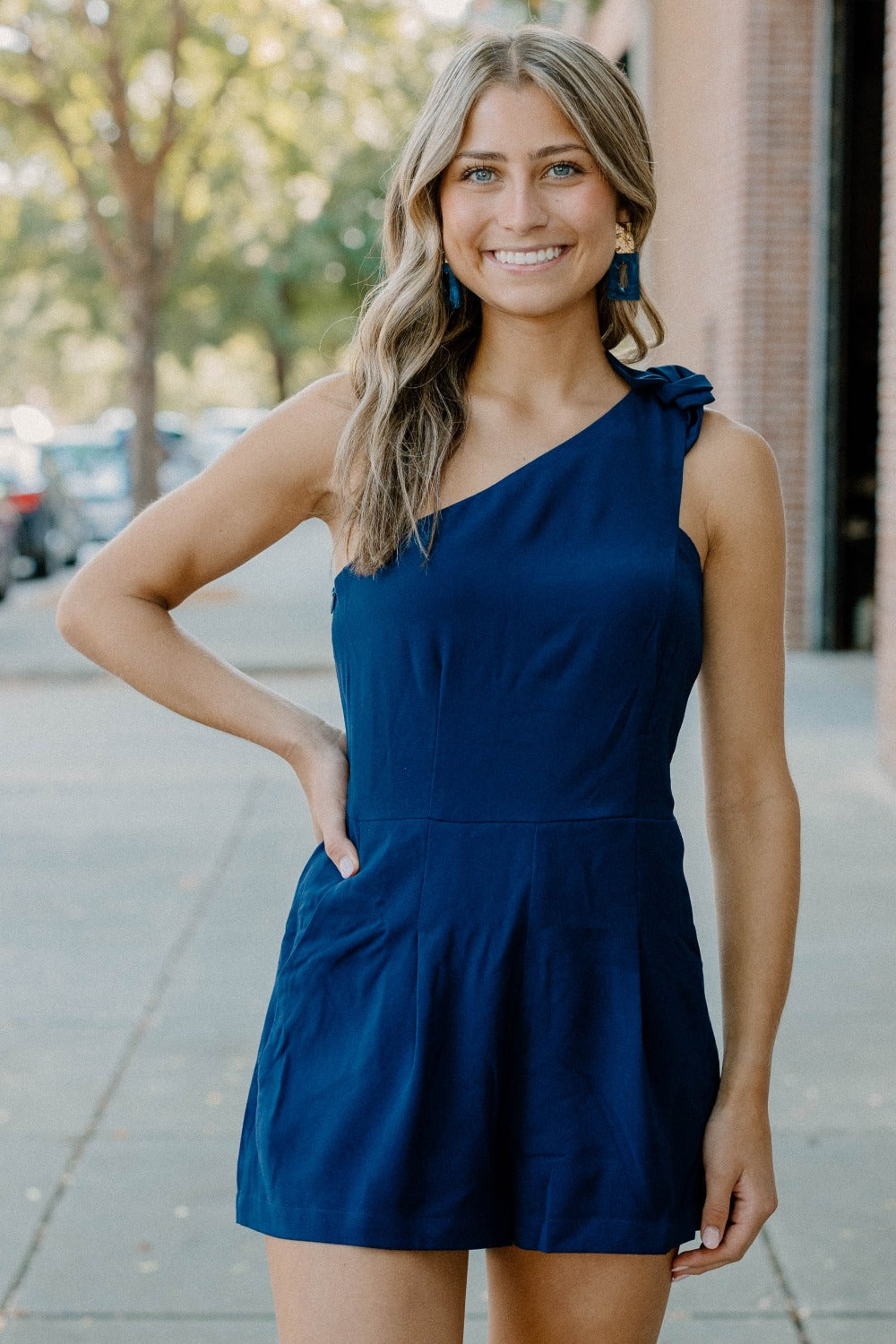 brooke one shoulder dress Azazie Brooke