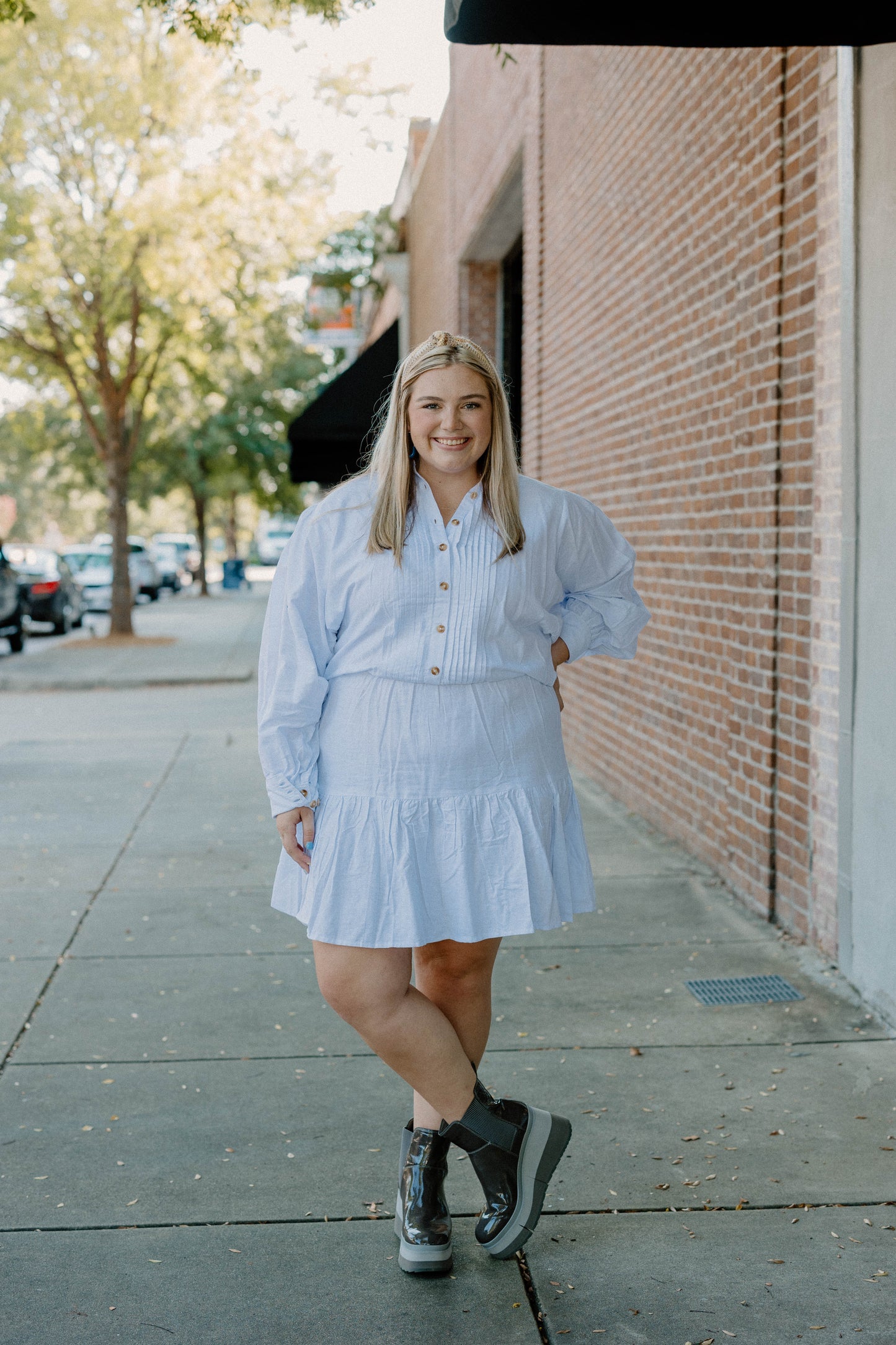 Rocky Ella Linen Mini Dress in White by Bali Elf