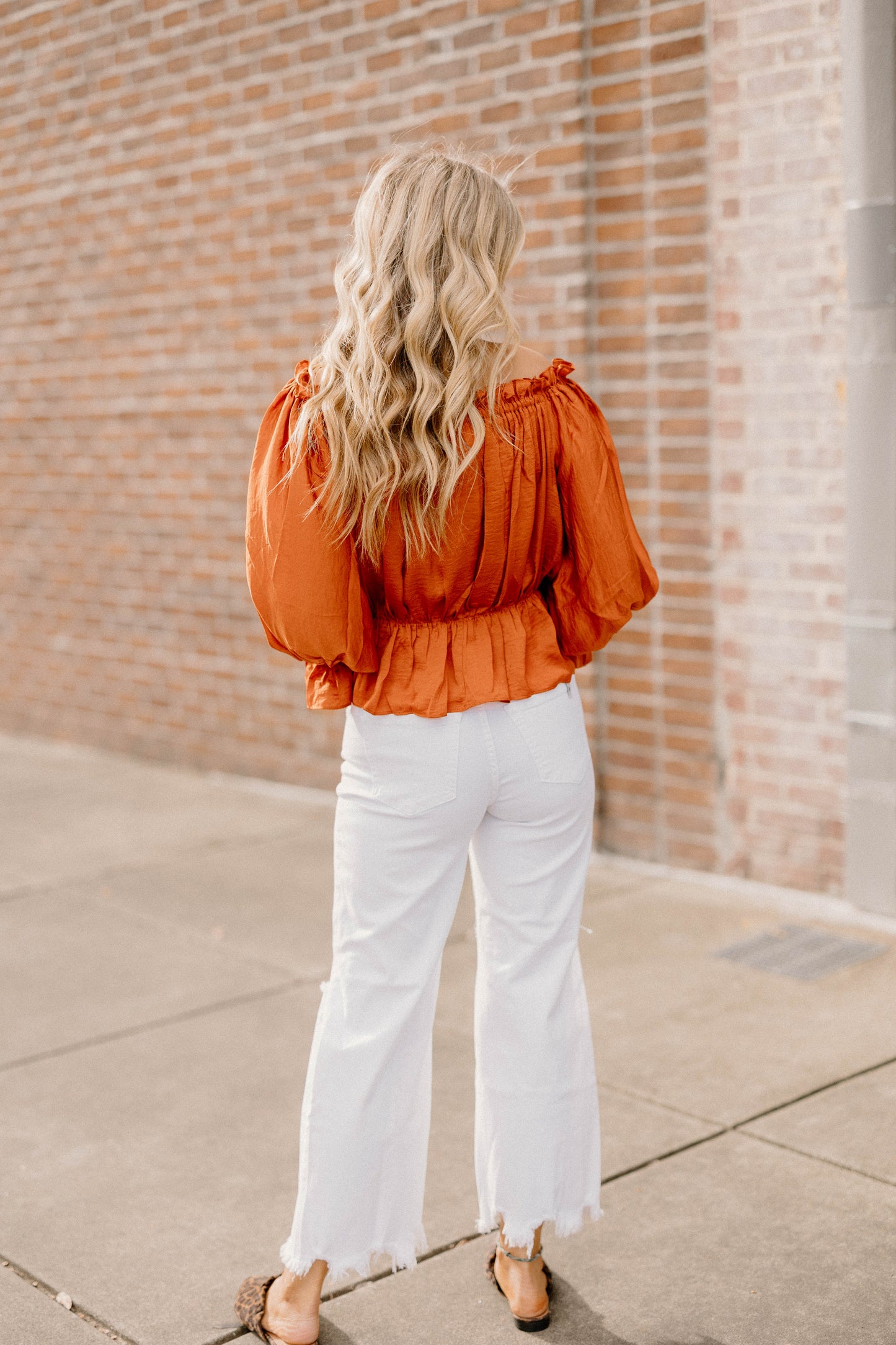 Angie Rust Off The Shoulder Top (Sizes S-2XL)