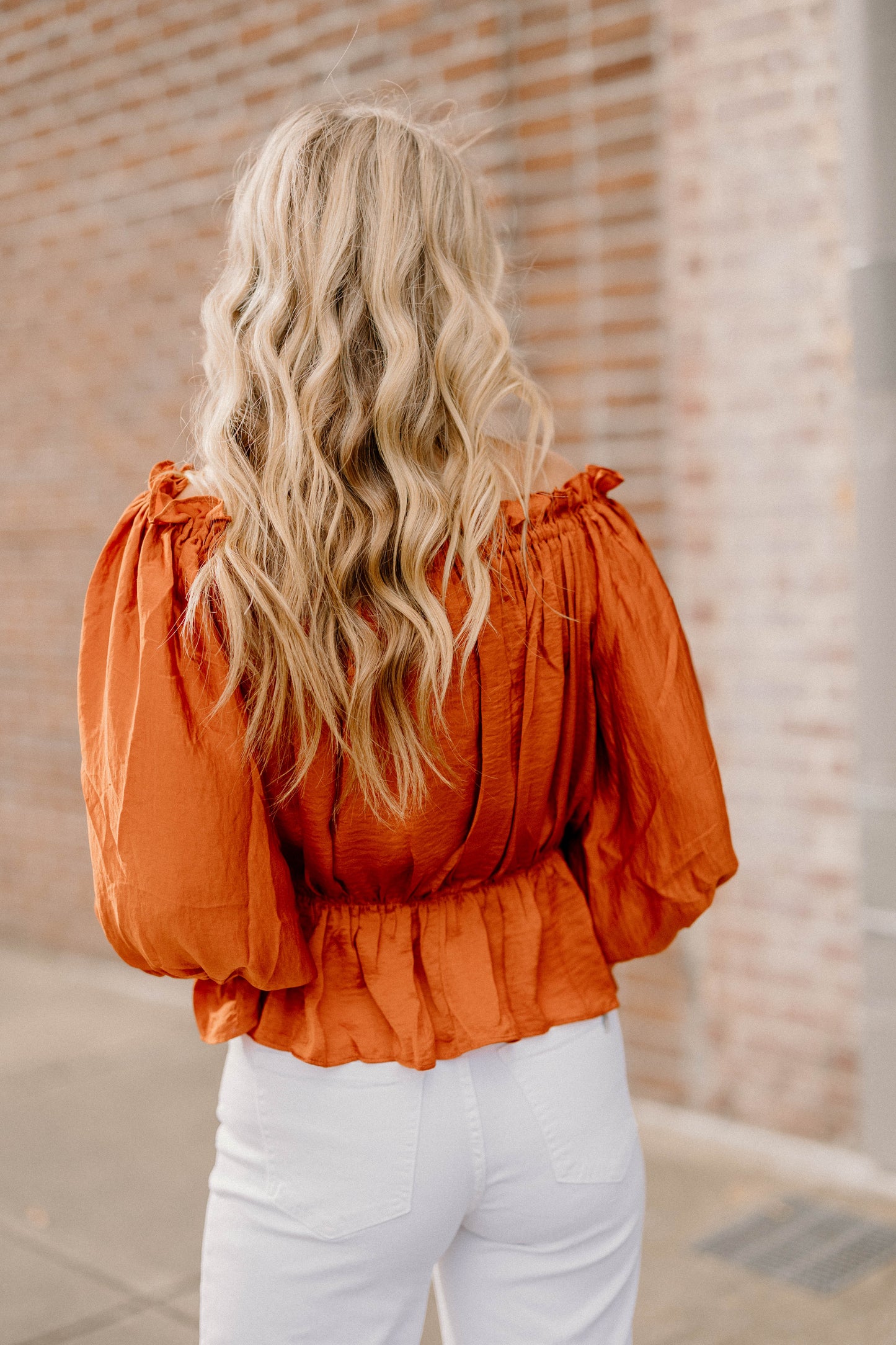 Angie Rust Off The Shoulder Top (Sizes S-2XL)