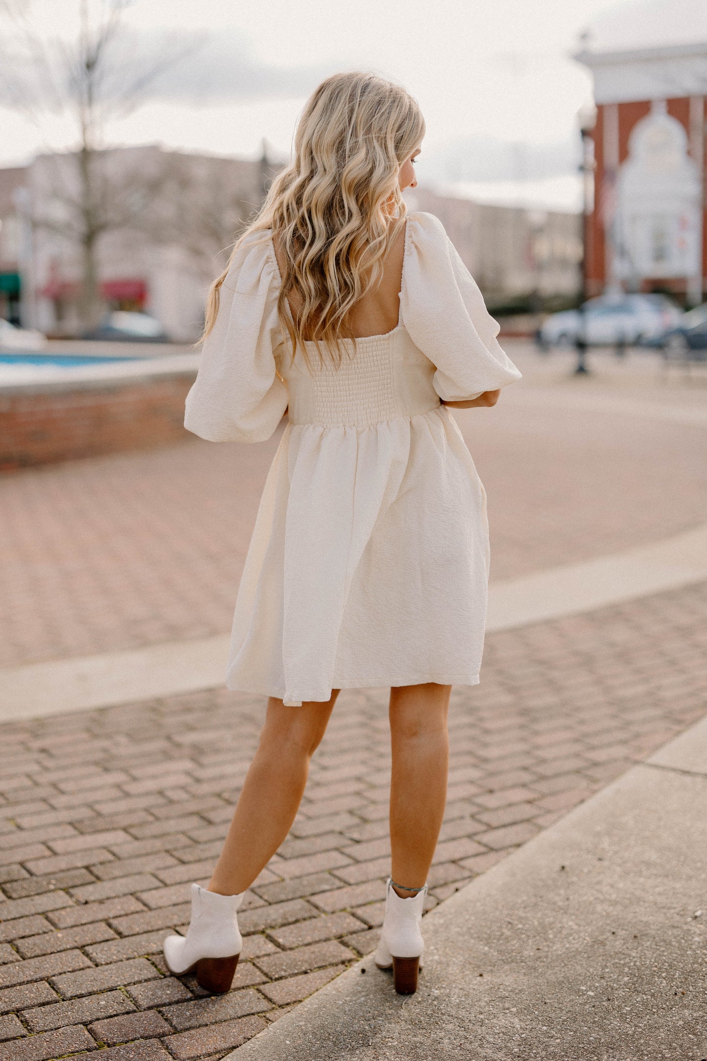 Ashlyn Button Detail Dress (S-3XL)