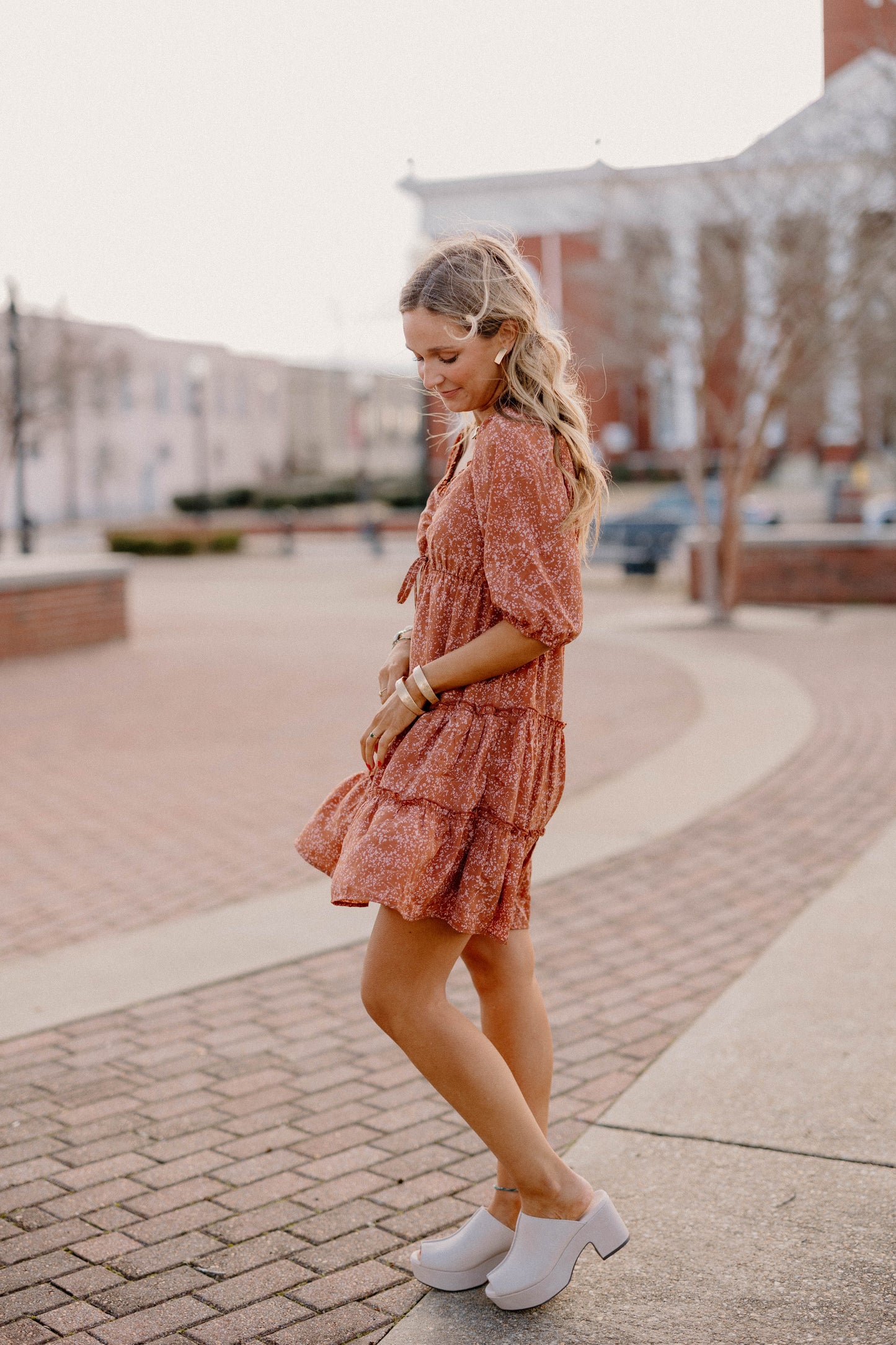 Emily Smocked Print Dress (S-3XL)