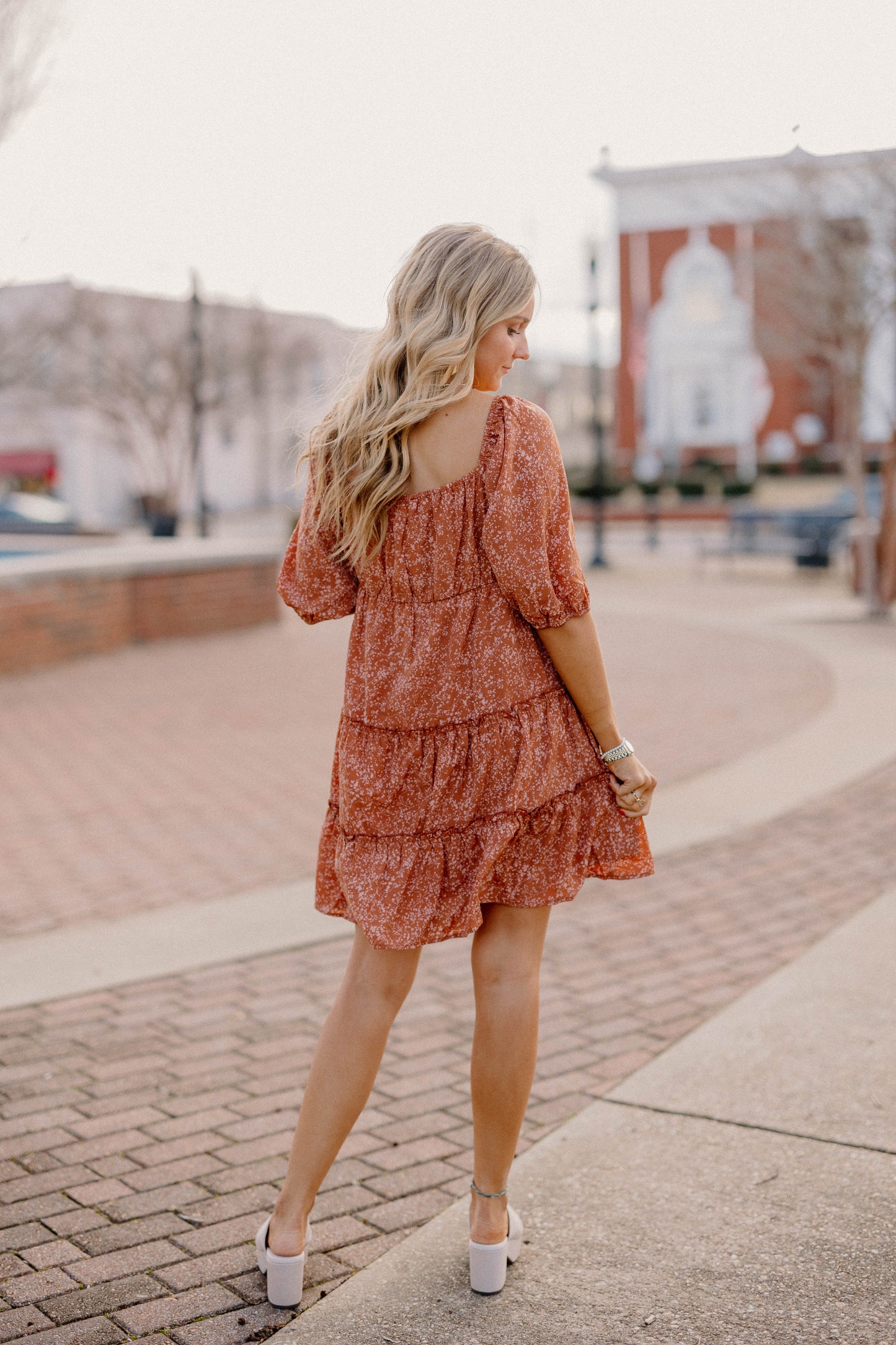 Emily Smocked Print Dress (S-3XL)