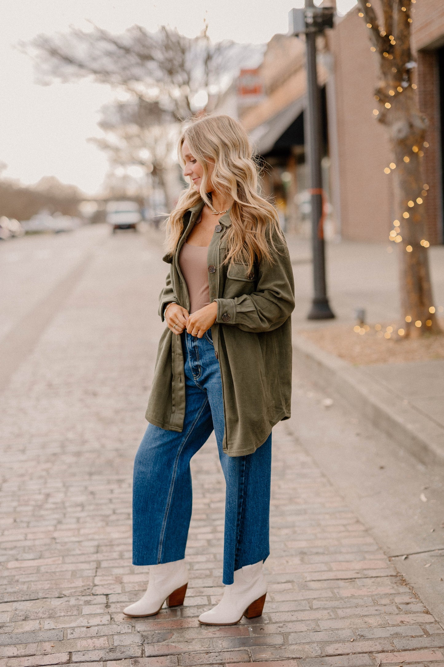Victoria Olive Shacket (Sizes S-3XL)