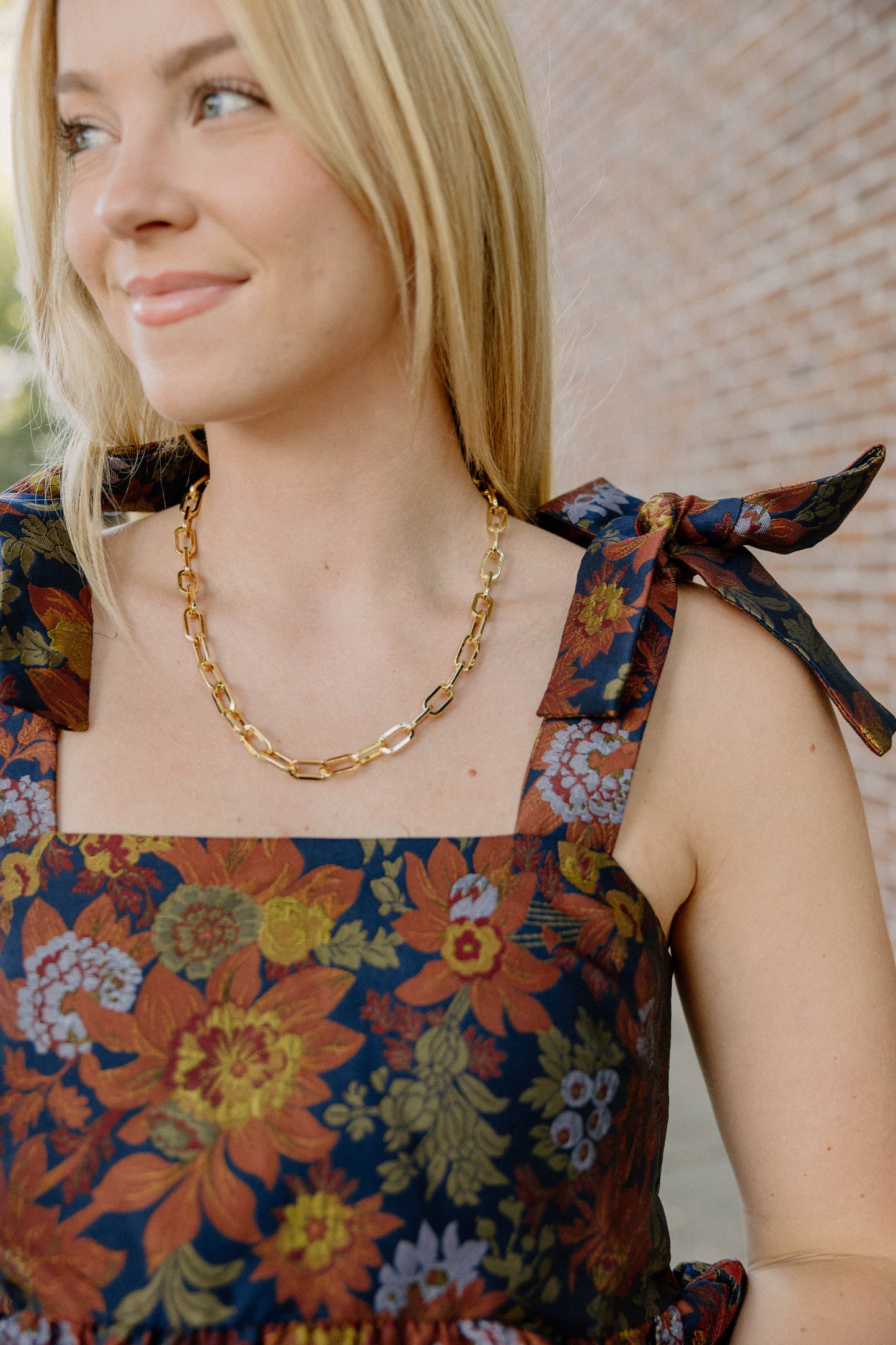 Kathleen Jacquard Peplum Top
