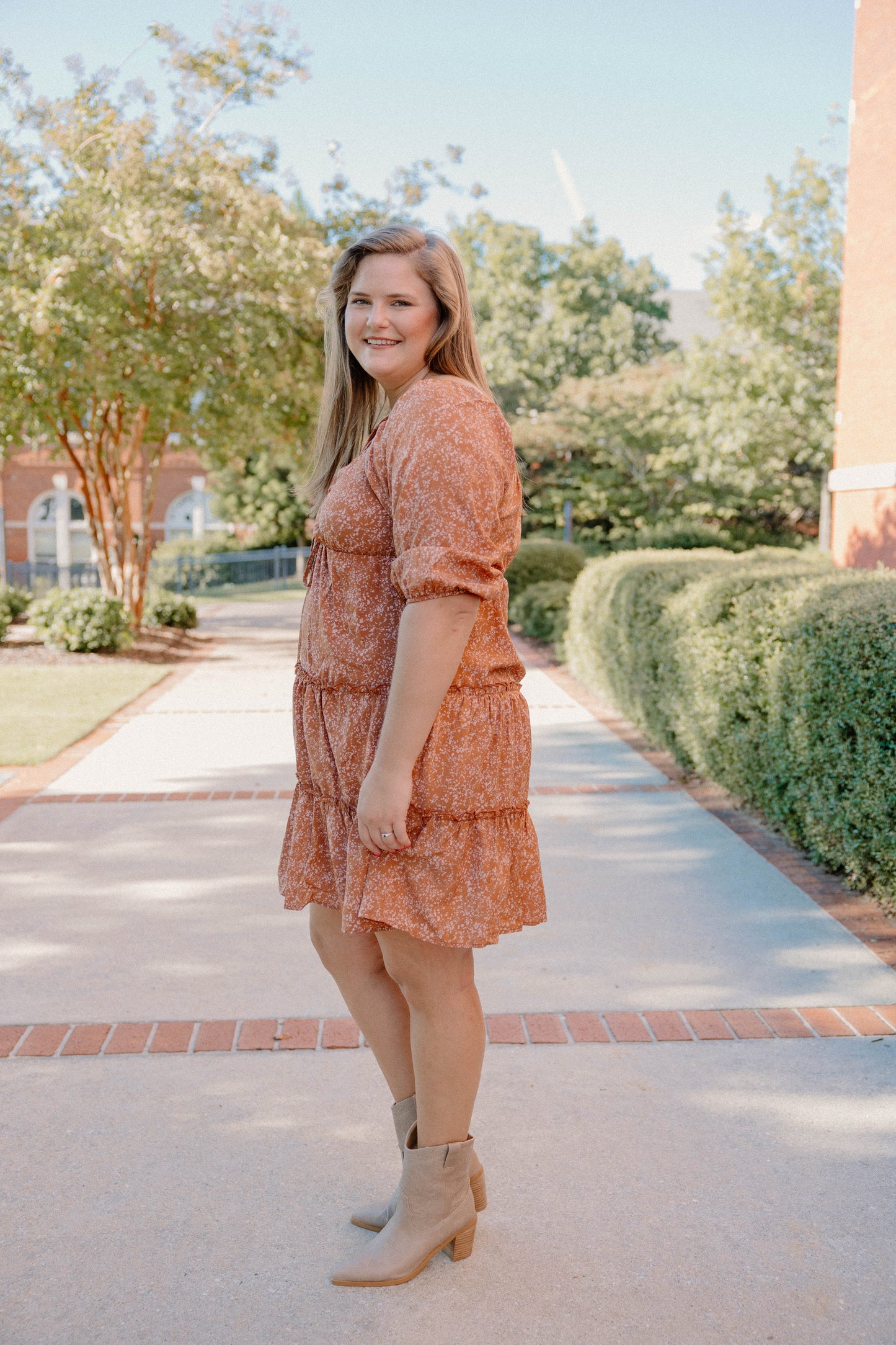 Emily Smocked Print Dress (S-3XL)