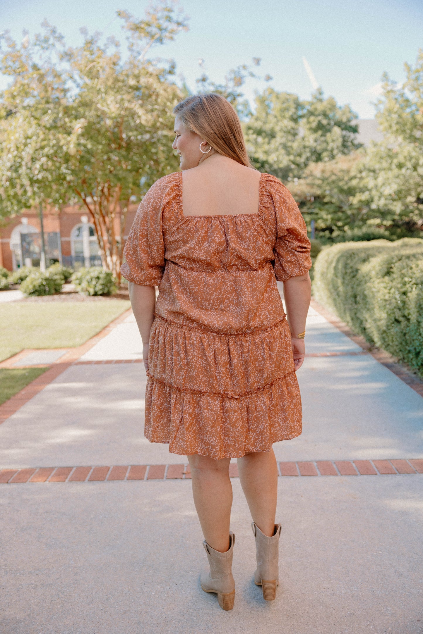 Emily Smocked Print Dress (S-3XL)