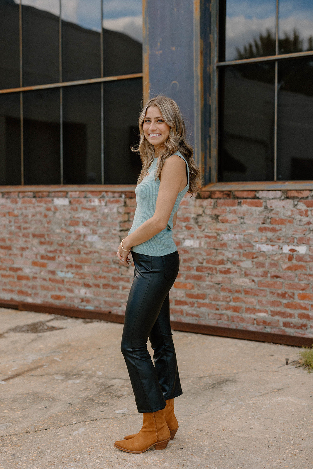 Marilyn Sleeveless Seafoam Sweater (Sizes XS-3XL)