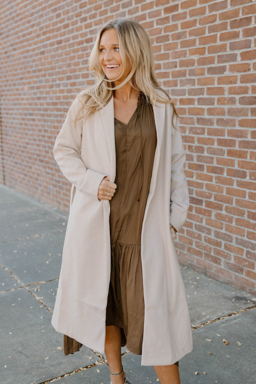 Magda Oversized Coat in Cream (Sizes S-3XL)