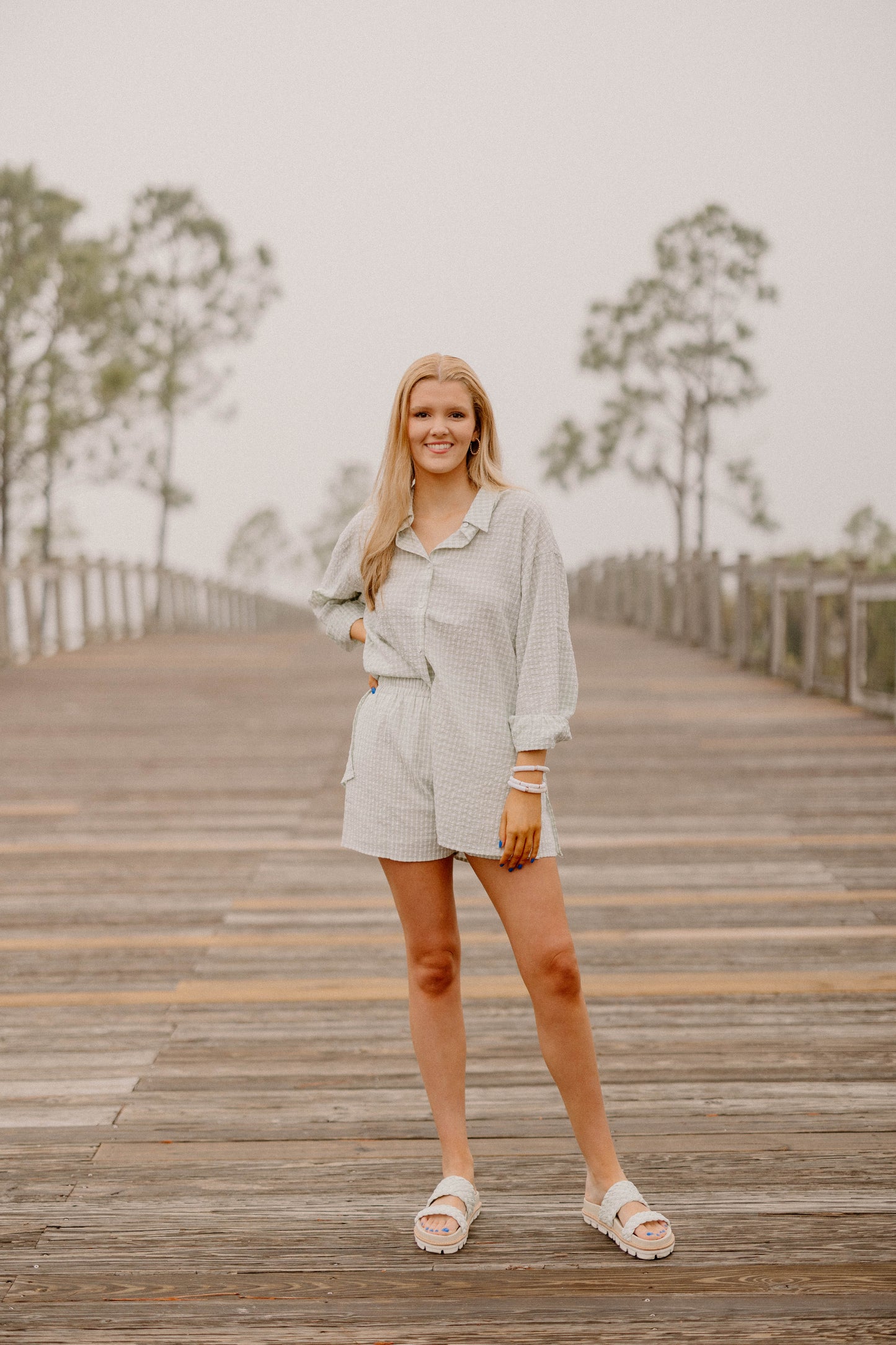 Jeanie Textured Elastic Waist Shorts (Sizes S-3XL)