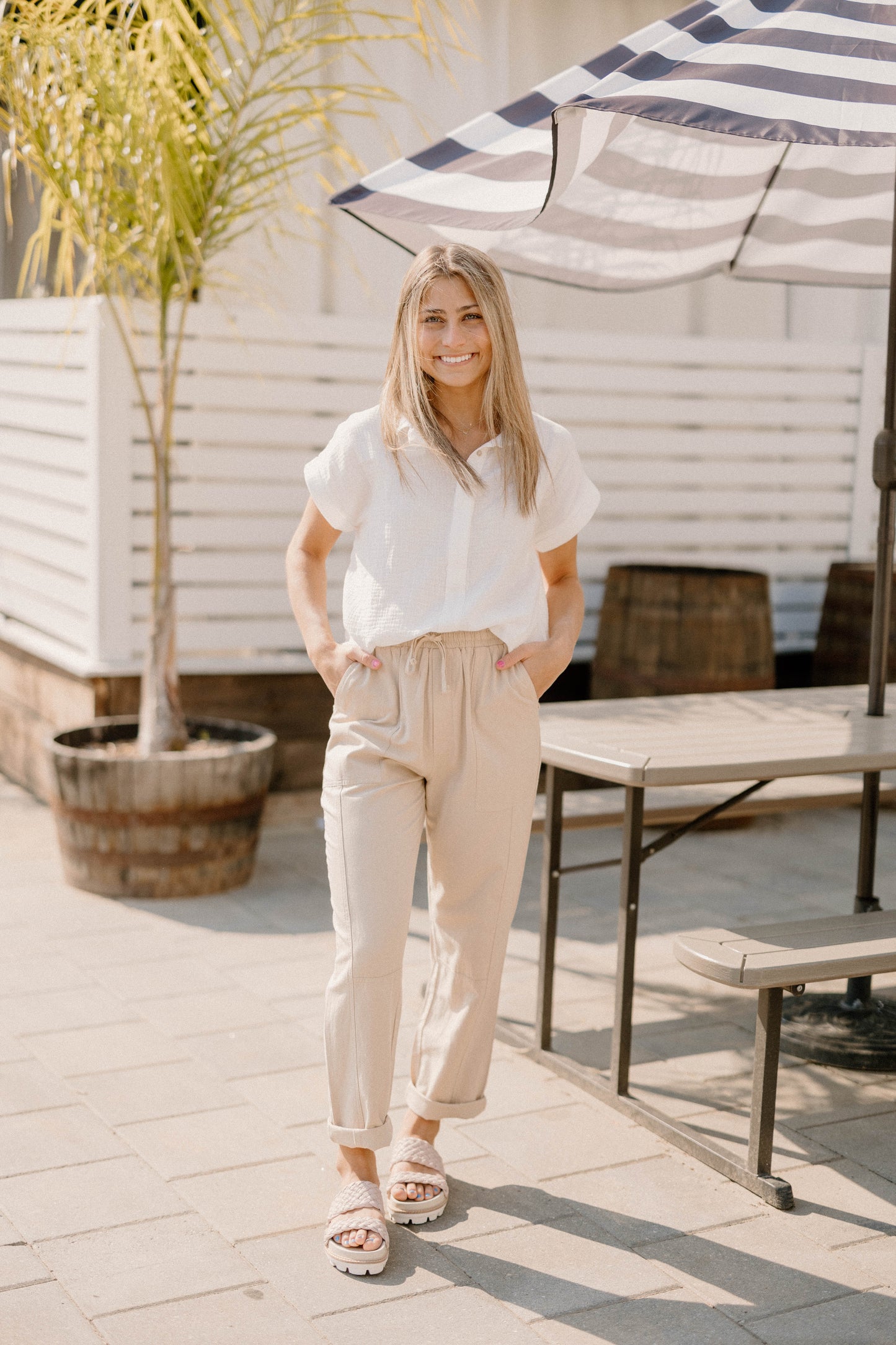 Merideth Lightweight Drawstring Pants
