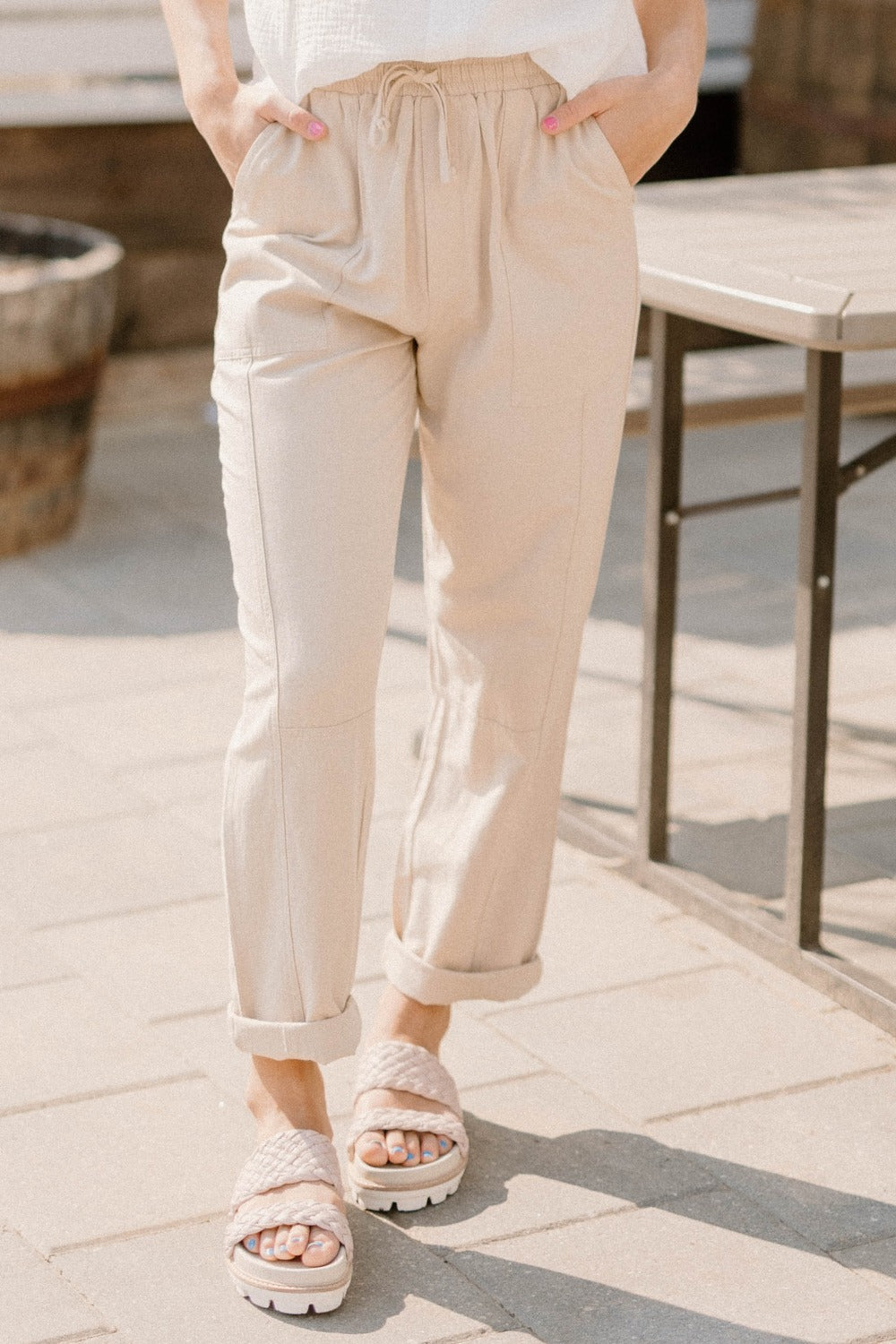 Merideth Lightweight Drawstring Pants