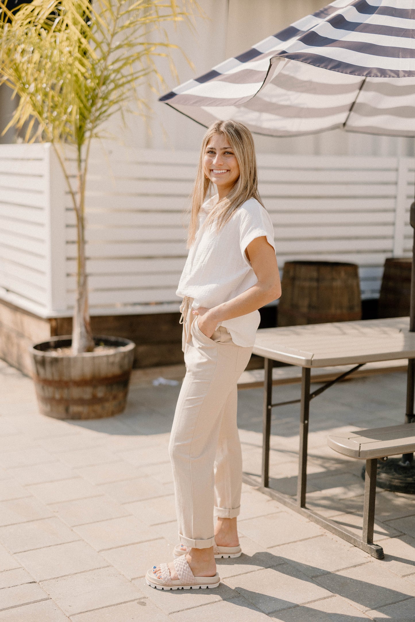 Merideth Lightweight Drawstring Pants