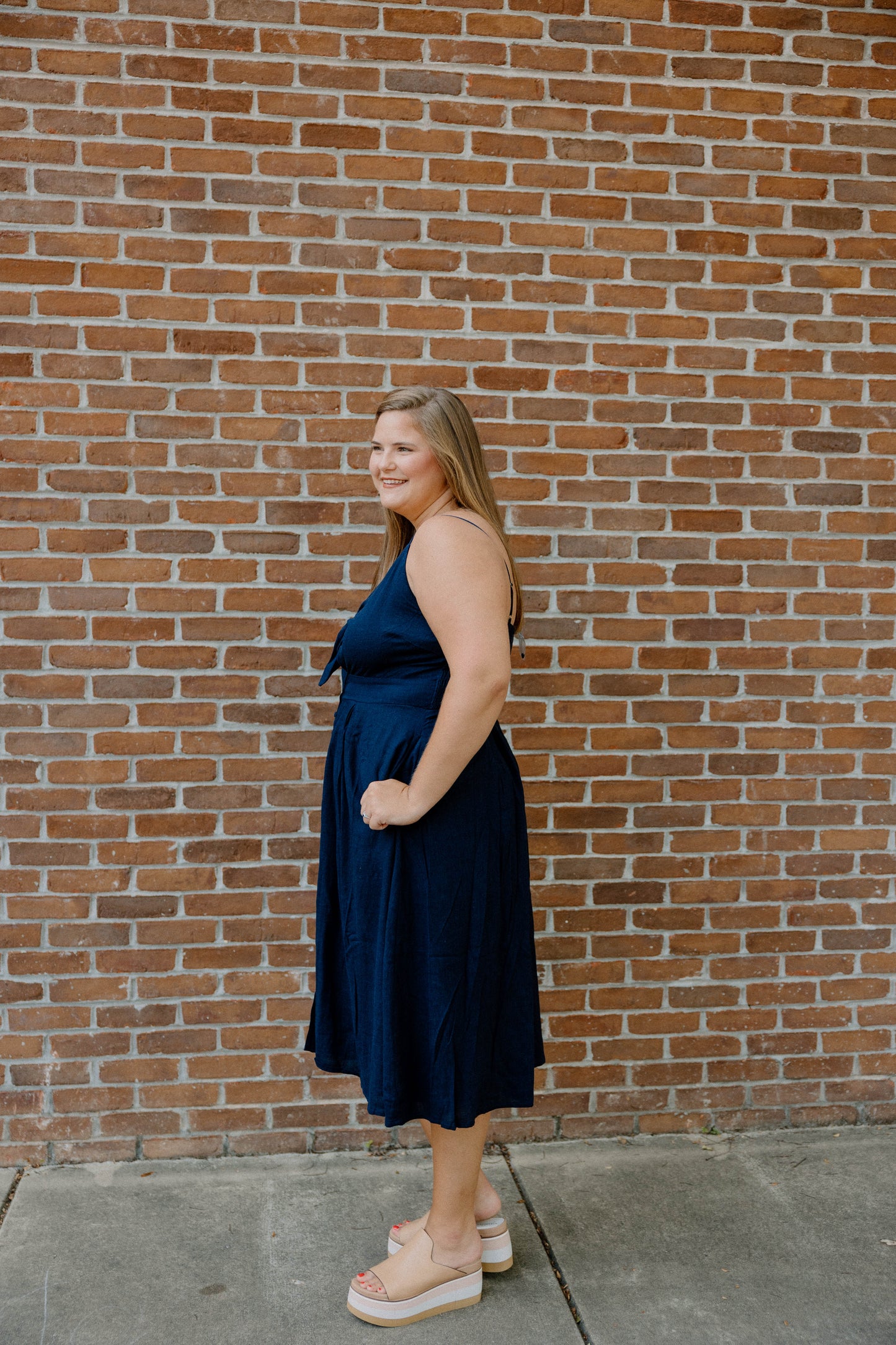 Ashley Navy Midi Dress