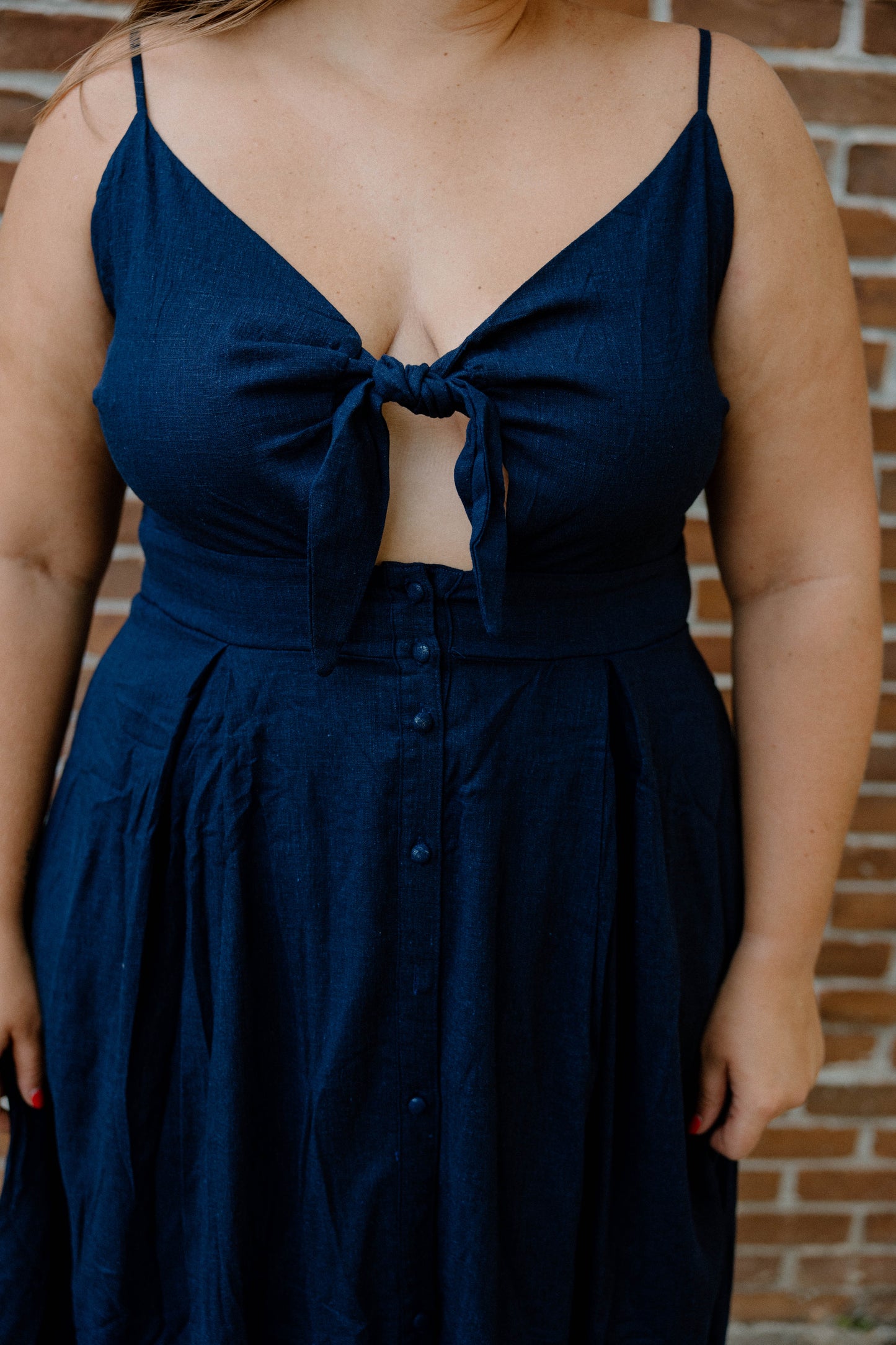 Ashley Navy Midi Dress