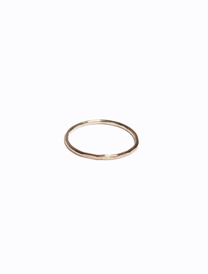 Hammered Stacking Thin Ring