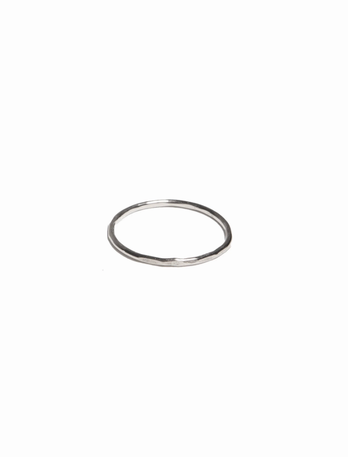 Hammered Stacking Thin Ring