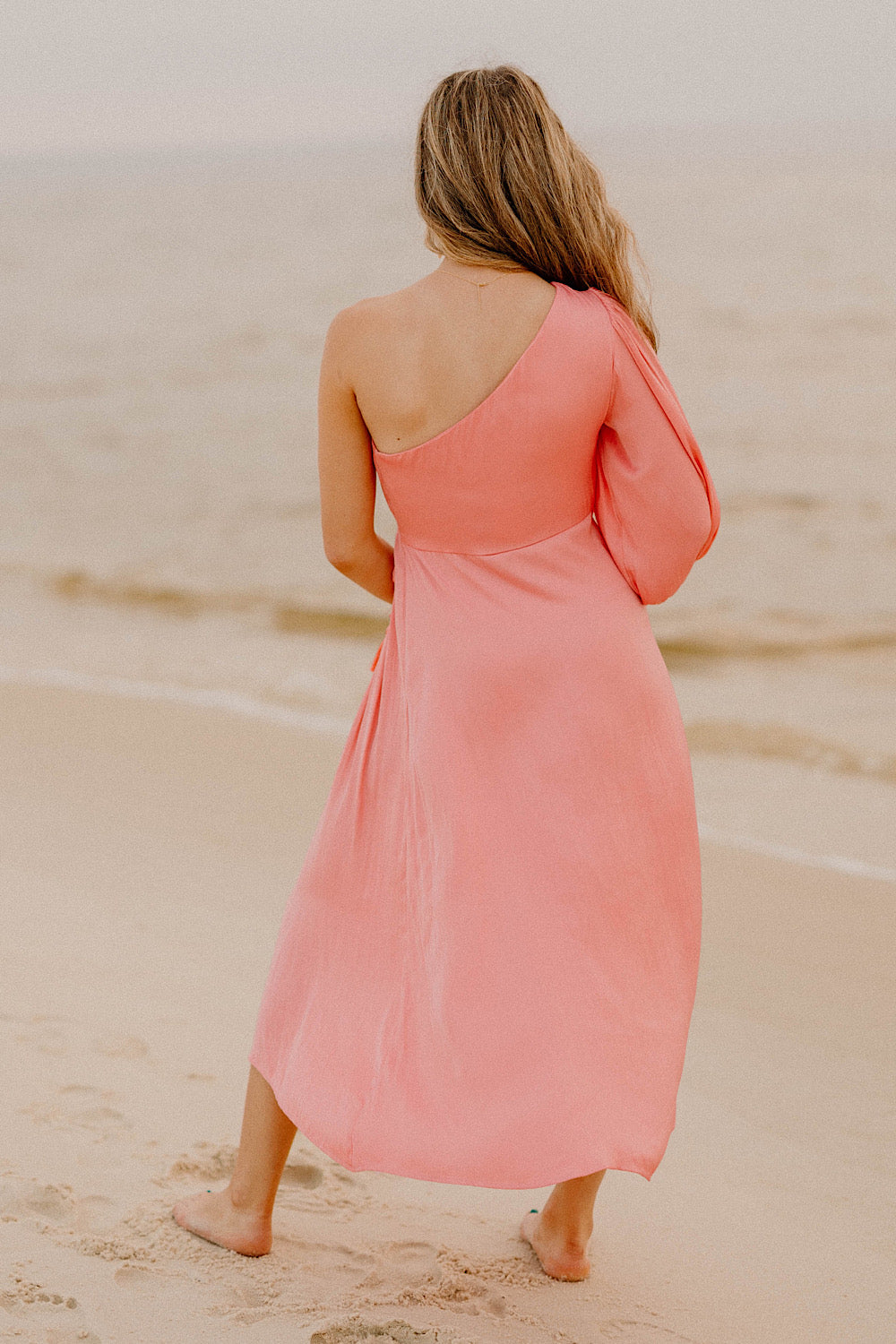 Melissa One Shoulder Pink Dress