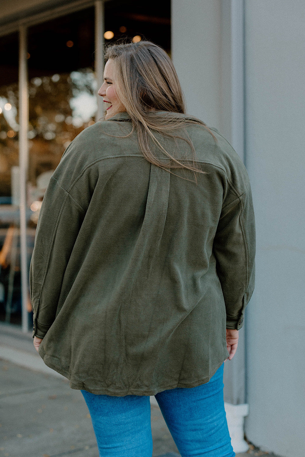 Victoria Olive Shacket (Sizes S-3XL)