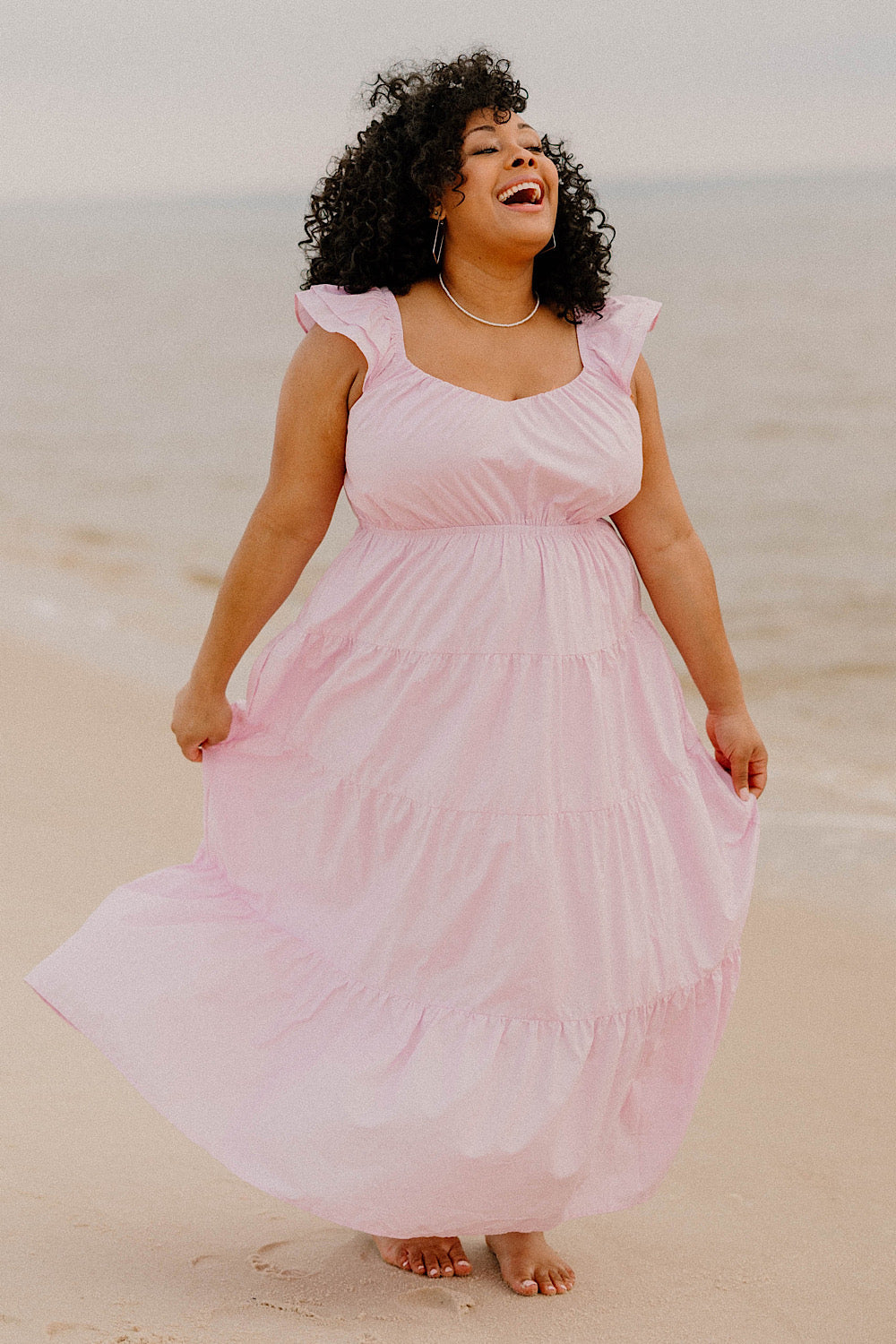 Nicole Flutter Sleeve Maxi Dress (Sizes XS-3XL)