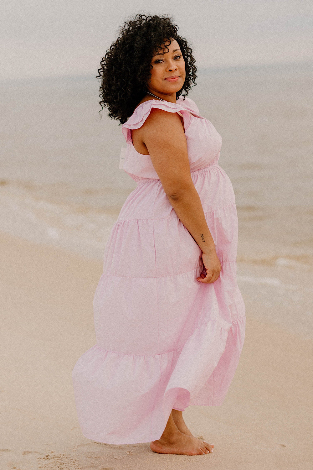 Nicole Flutter Sleeve Maxi Dress (Sizes XS-3XL)