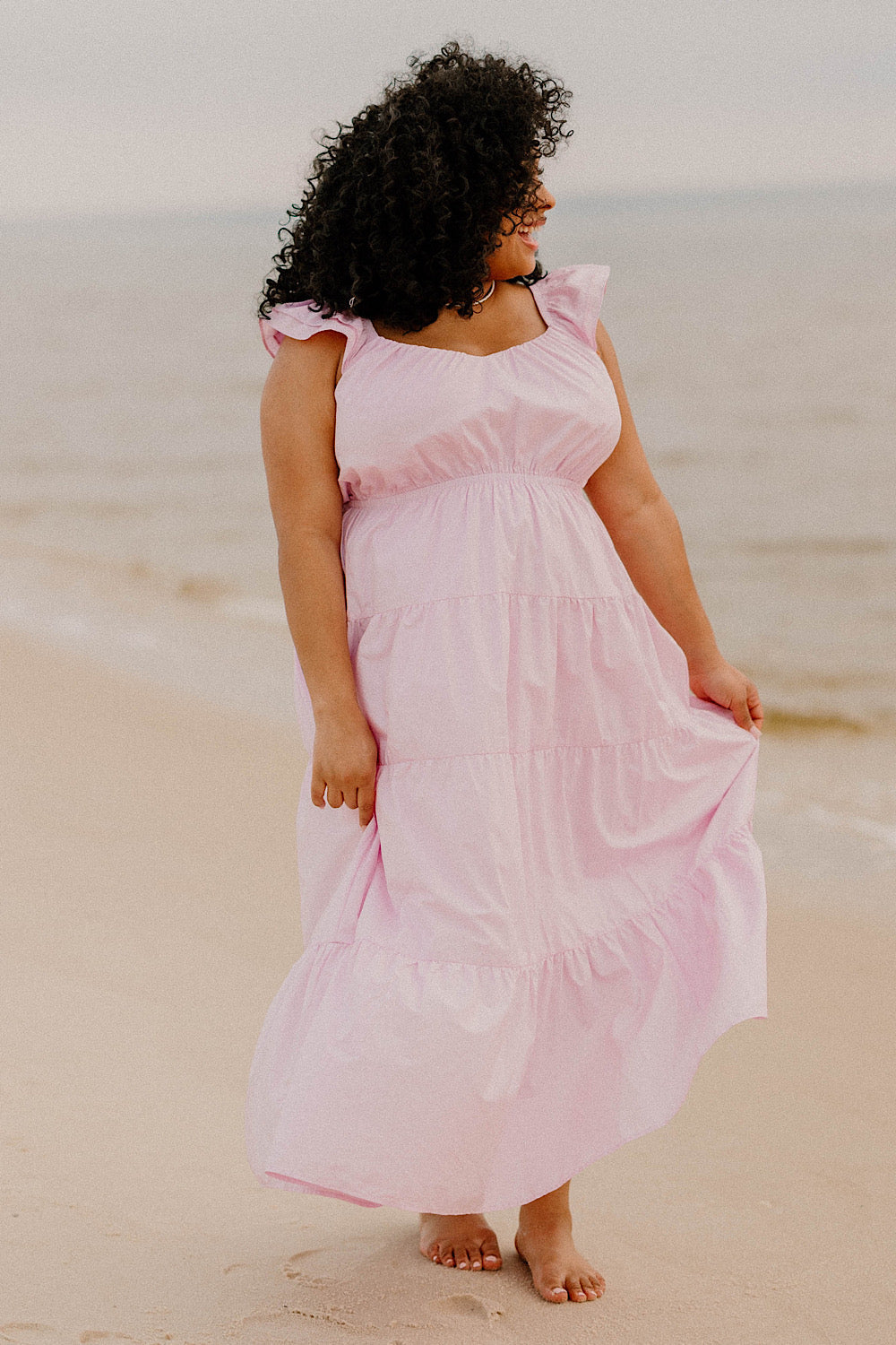 Nicole Flutter Sleeve Maxi Dress (Sizes XS-3XL)