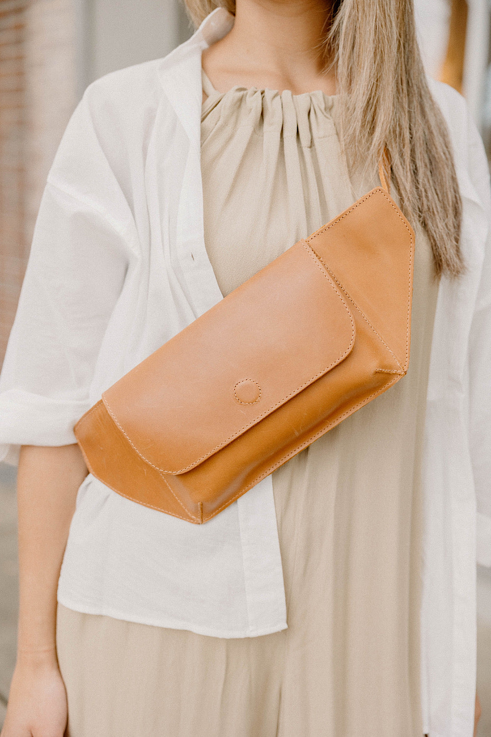 Delilah Belt Bag in Cognac by Able