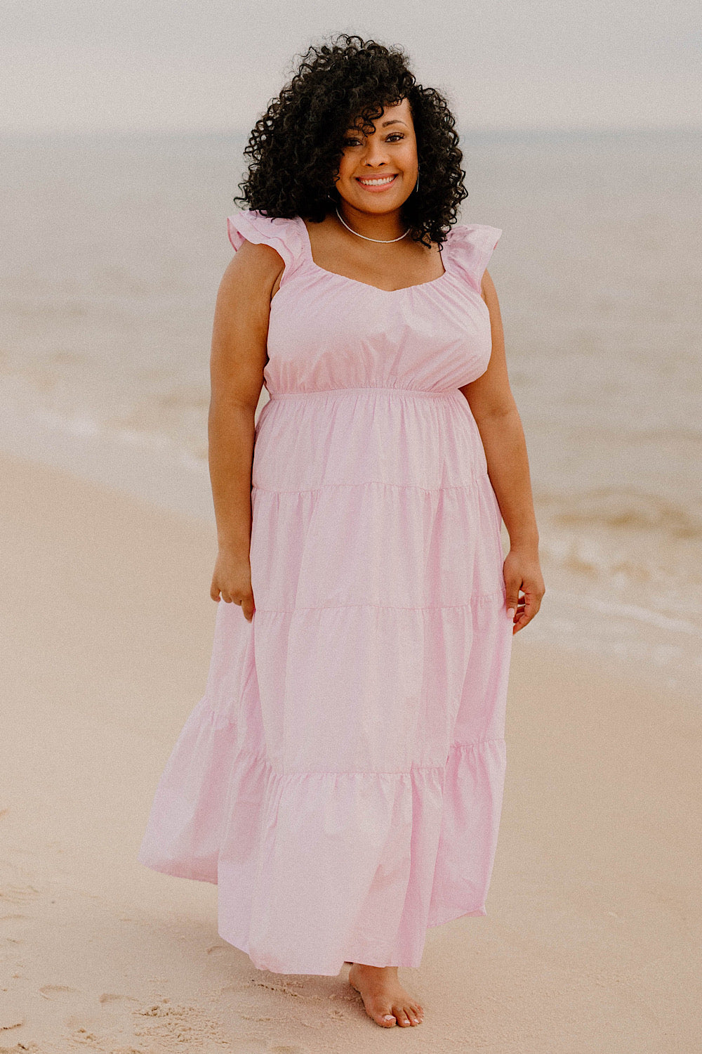 Nicole Flutter Sleeve Maxi Dress (Sizes XS-3XL)