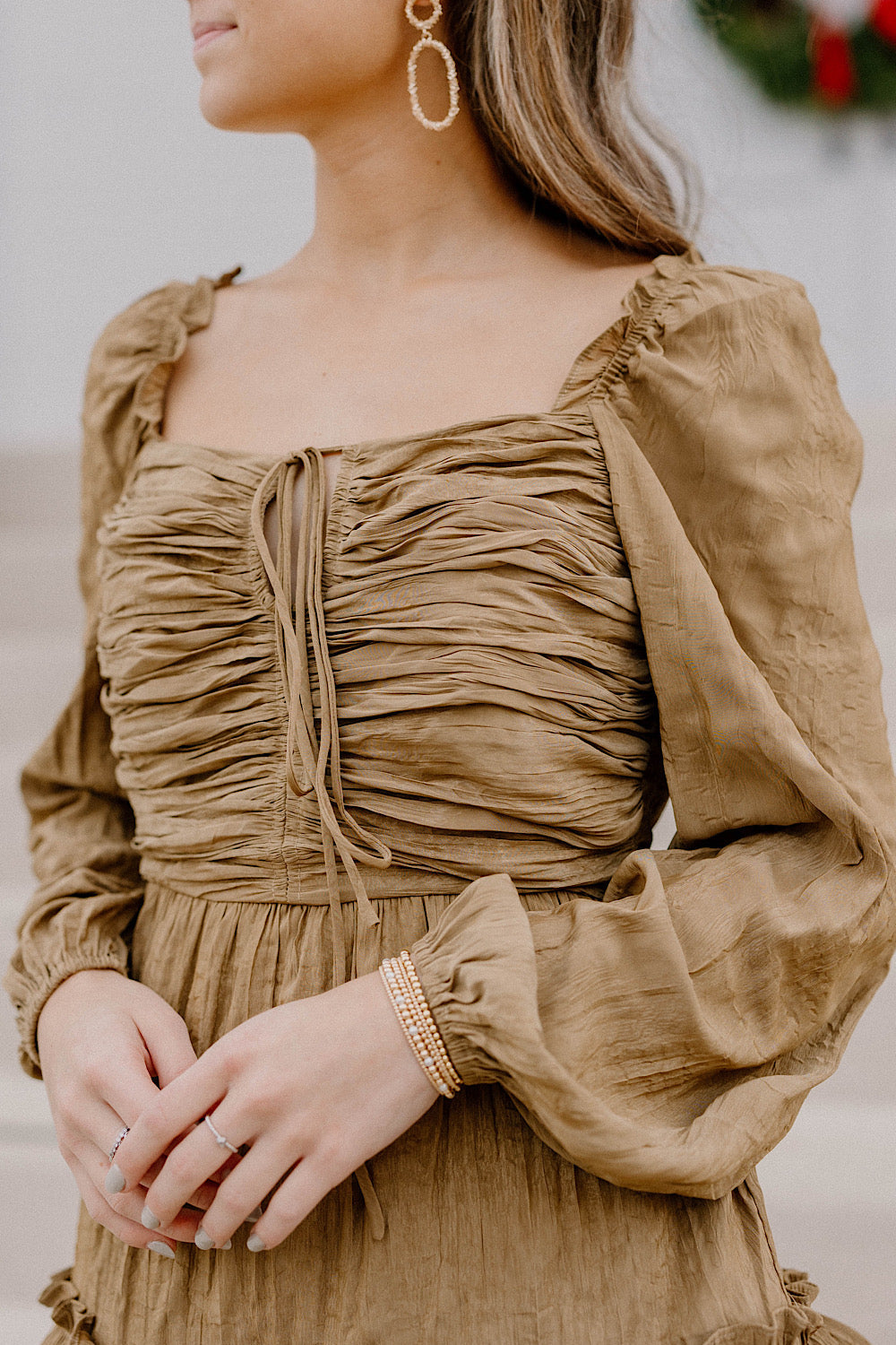 Robin Lt Olive Maxi Dress