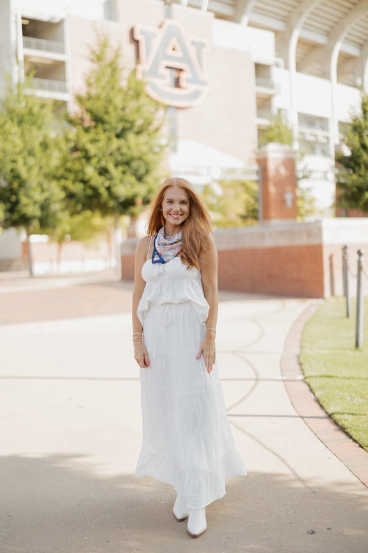 Imogen Ivory Tiered Maxi Skirt