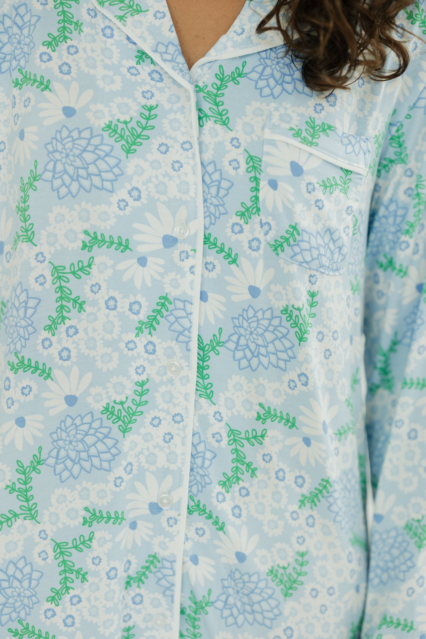 Charlotte Nightshirt in Daisy Chain Blue by Mary Square