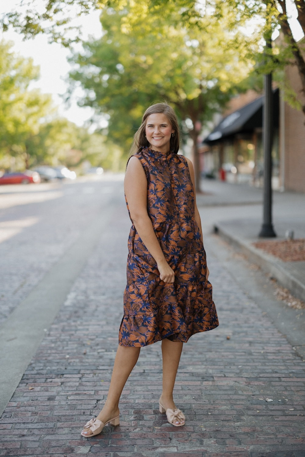 Heather Tiered Sleeveless Midi Dress