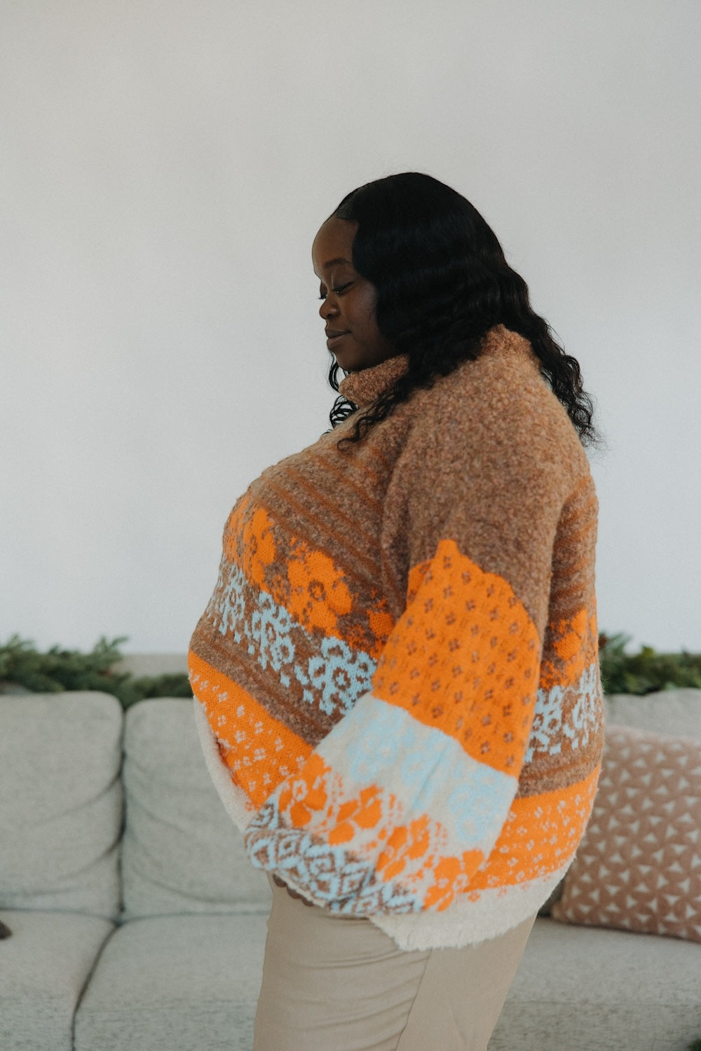 Terra Turtle Neck Fuzzy Sweater (S-3XL)