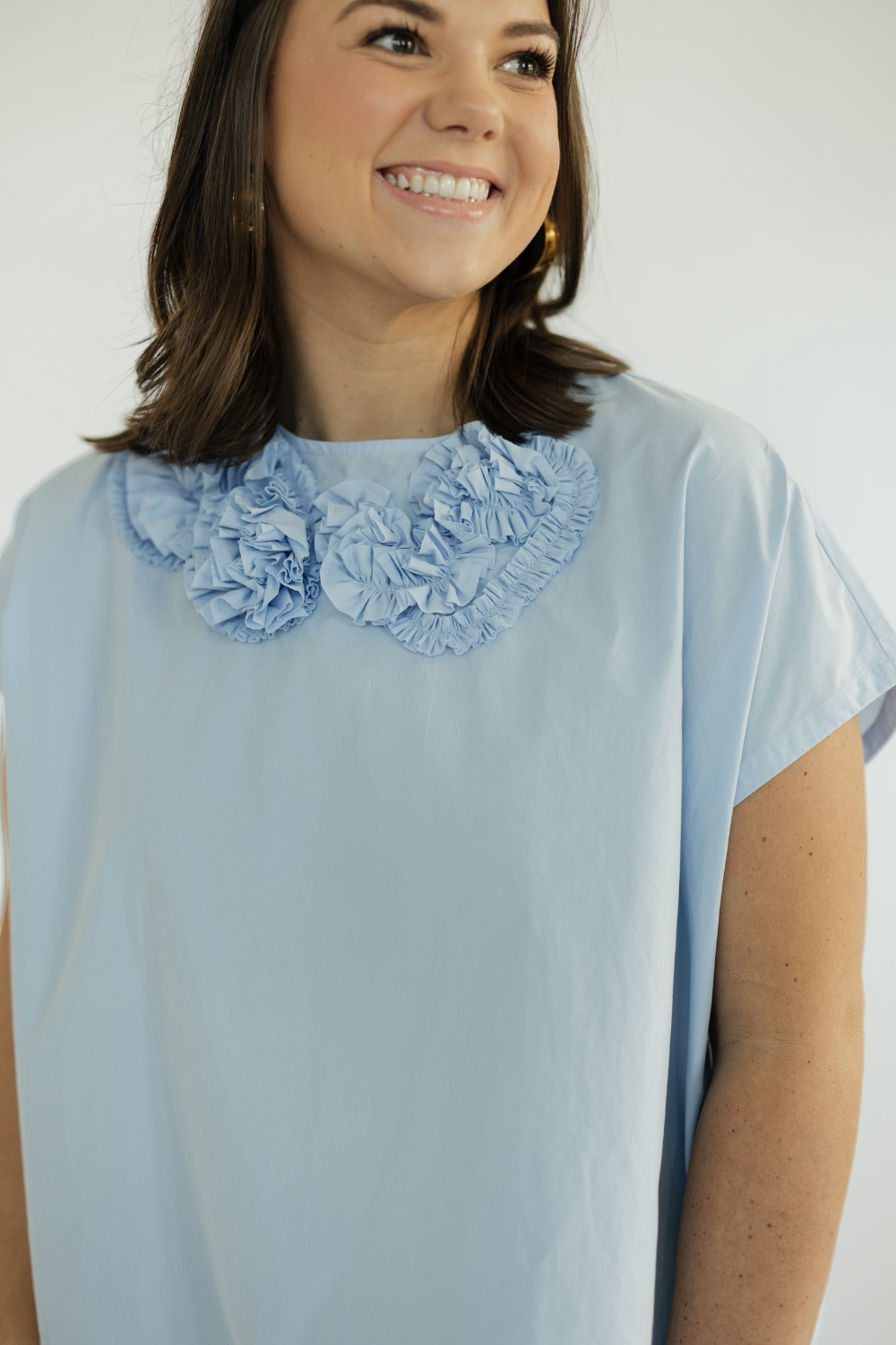 Paige Floral Embroidered Cap Sleeve Top