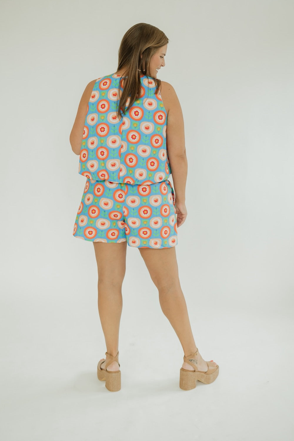 Faye Bloom in Joy Elastic Waist Shorts (S-3XL)