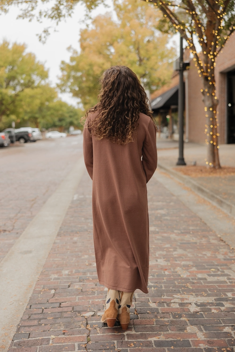 Brennan Chocolate Brown Sweater Dress