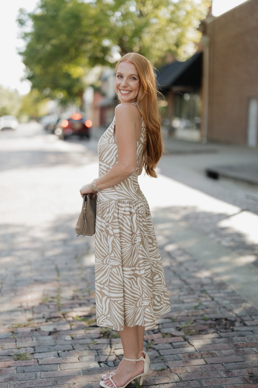 Esme Dune Wave Midi Dress